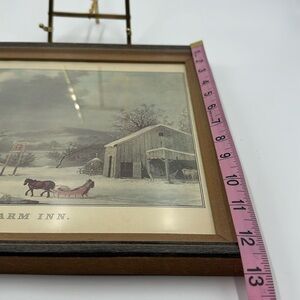 Vintage A New England Farm Inn Framed Print